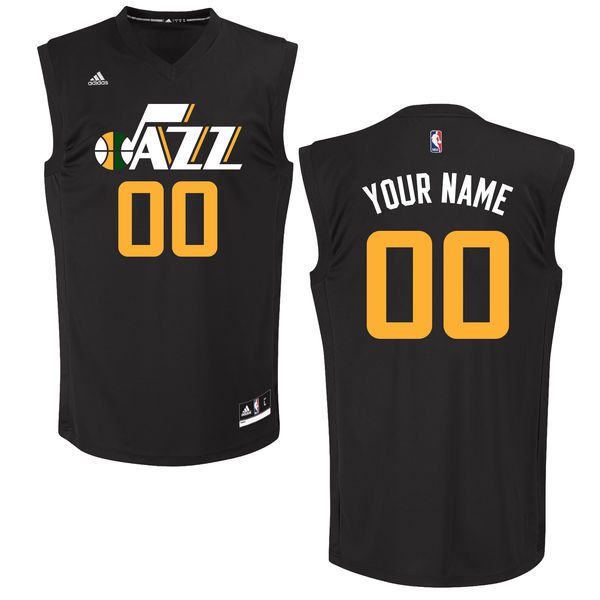 Men Utah Jazz Adidas Black Custom Chase NBA Jersey->customized nba jersey->Custom Jersey